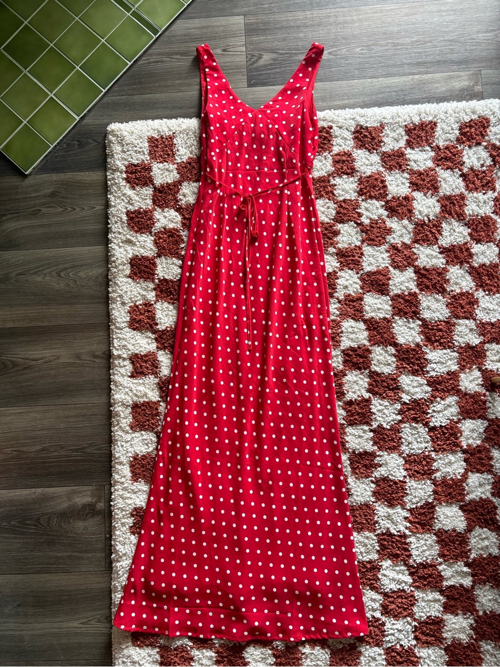 Princess Polly Nellie Maxi Dress Red Polka Dot - Picture 8 of 11
